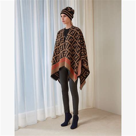 fendi poncho outfit|Fendi poncho black and white.